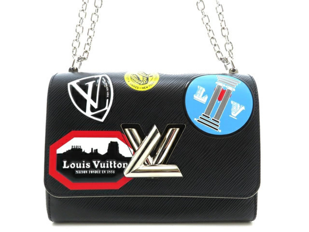 LOUIS VUITTON Epi Twist World Tour Noir Black Chain Shoulder Bag
